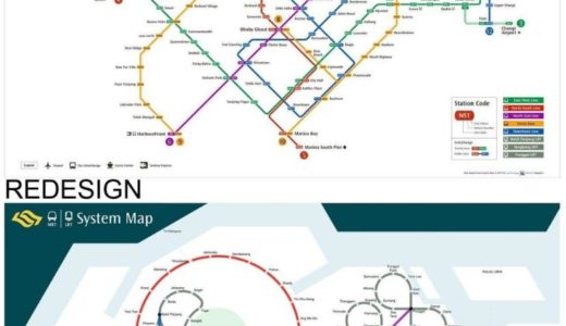 シンガポールMRT地図 、これが位置関係ただしいMRT駅っぽい！