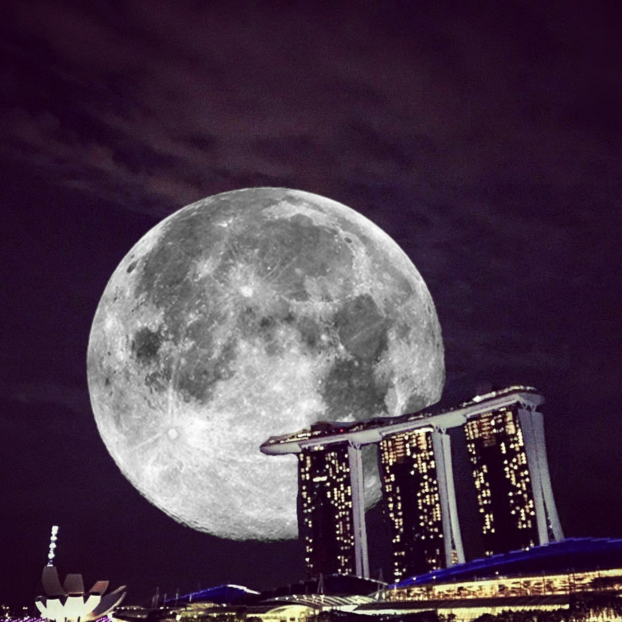 シンガポールスーパームーン 凄かったね！