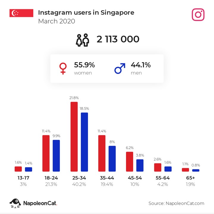 シンガポール インスタ ユーザー数 割合 統計